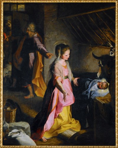 Natividade ... (pintura sobre tela) de Federico Fiori Barocci or Baroccio