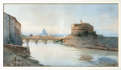 Castelo de S. Ângelo (aguarela) de Federico Schianchi
