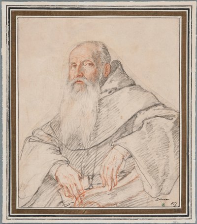 Retrato de um monge barbudo de Federico Zuccaro