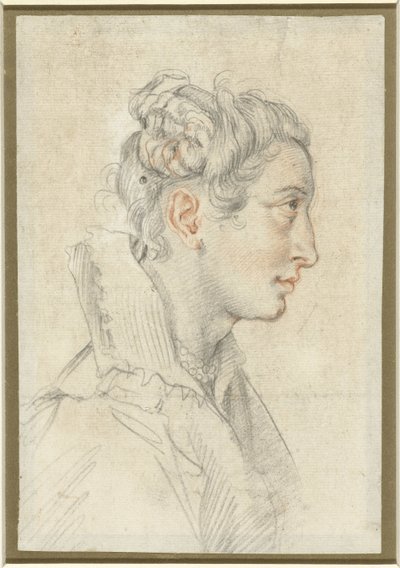 Retrato de uma jovem desconhecida no perfil de Federico Zuccaro