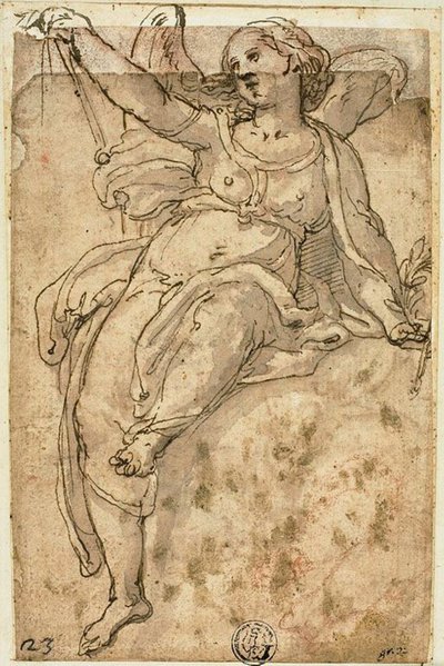 Anjo sentado de Federico Zuccaro