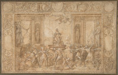 Estudo para a alegoria da primavera, 1579. de Federico Zuccaro