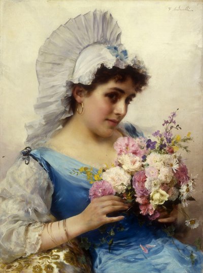 O Bouquet (óleo sobre tela) de Federigo Andreotti