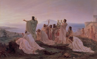 Hino dos Pitagóricos para o Sol Nascente, 1869 de Fedor Andreevich Bronnikov