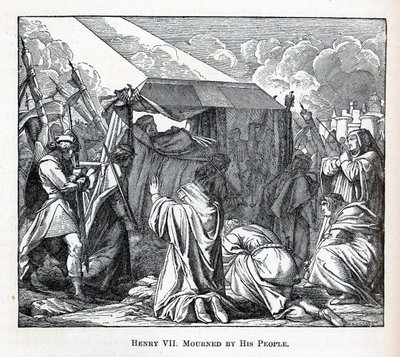 Henrique VII lamentado por seu povo, 1882 de Fedor Reusche
