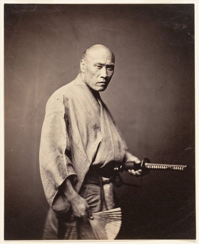 Samurai, Yokohama (1864-65) (albumen silver print) de Felice (1825 c.1908) Beato