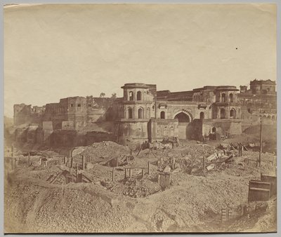 O Mucha Bawn, ou a Antiga Cidadela de Lucknow de Felice A. Beato