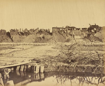 Exterior do Forte Norte mostrando a entrada inglesa 21 de agosto de 1860 de Felice Beato