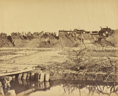 Exterior do forte norte mostrando a entrada inglesa 21 de agosto de 1860 de Felice Beato