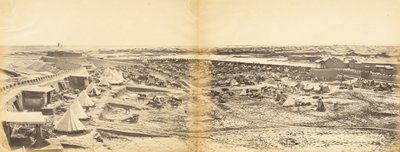 Interior do Forte de Pehtang mostrando o cavalo de Probyn, 1º de agosto de 1860 de Felice Beato