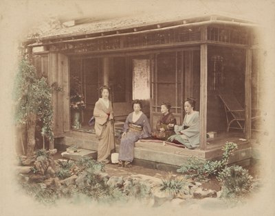 Mulheres japonesas numa casa particular de Felice Beato