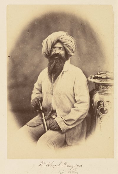 Tenente-Coronel Brasyer, 14º Sikhs de Felice Beato