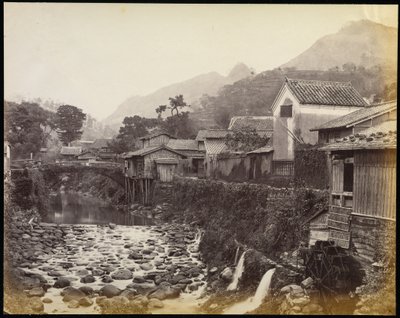 Nagasaki das cidades nativas de Creek de Felice Beato