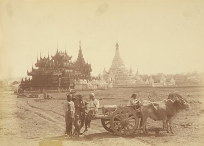 Pagoda e Kyaung construídos pelo capitão da guarda-costas do rei Thibaw Min de Felice Beato