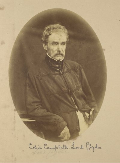 Retrato de Sir Colin Campbell Lord Clyde, comandante em chefe na Índia de Felice Beato
