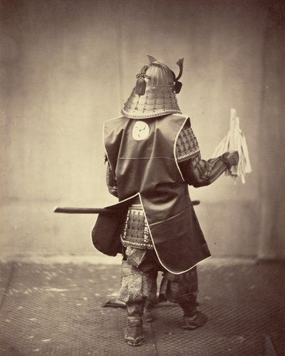 Traje de samurai - vista traseira de Felice Beato
