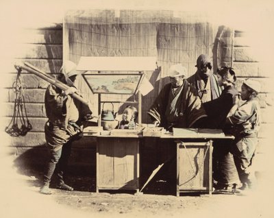 Barracas de bebidas de rua, c. 1865. de Felice Beato