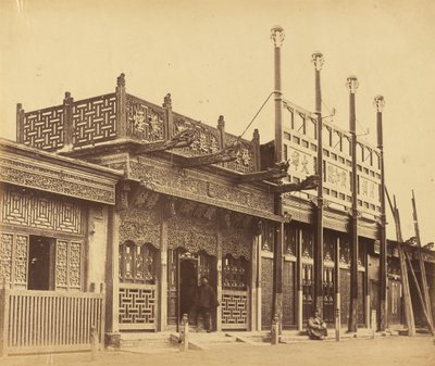 Rua e lojas na cidade tártara de Pequim, 29 de outubro de 1860 de Felice Beato