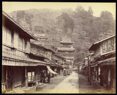 Rua Temple, Native Town, Nagasaki de Felice Beato