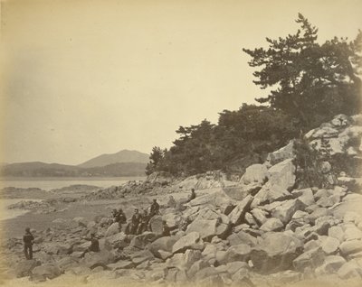 A ilha de Boisee. O ancoradouro da frota asiática dos EUA. de Felice Beato