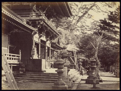 O Templo de Hatchiman, Kamakura de Felice Beato