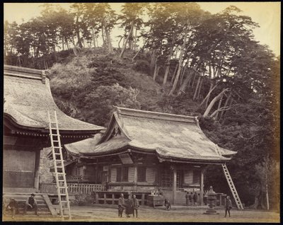 O templo de Hachiman, Kamakura de Felice Beato