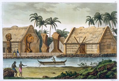 ‘Tumba de Tamahamah em Kaiakakooa, Ilhas Sandwich’, c1820-1839 de Felice Campi