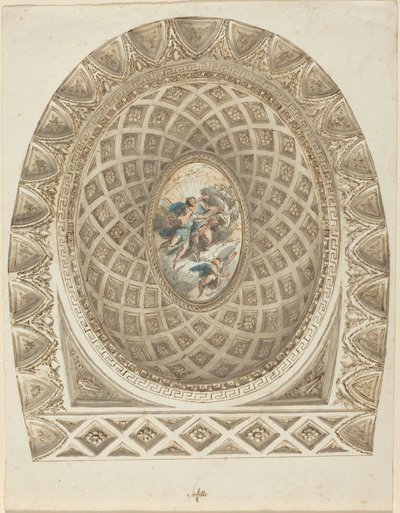 A Cúpula Coffered com Apollo e Phaeton de Felice Giani