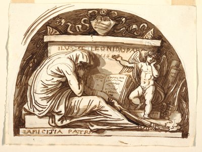 Desenho, Monumento Sepulcral para Leonida Spada, 1815 de Felice Giani