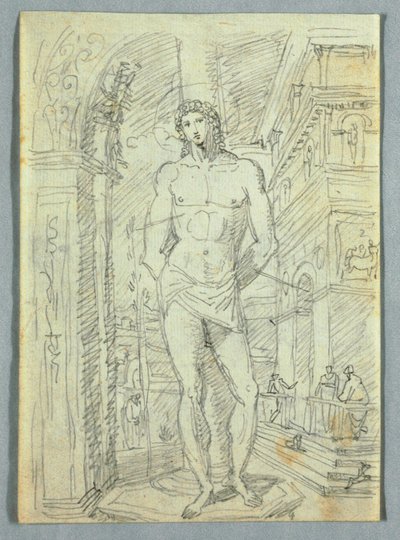 Desenho, Estudos de cabeças e mãos de mulheres e crianças, 1810-20 de Felice Giani