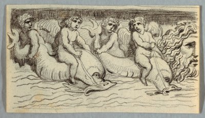 Friso com Golfinhos e Putto de Felice Giani