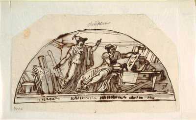 Lunette com Alegoria da Arquitetura de Felice Giani