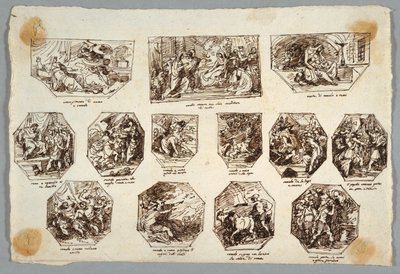 Rômulo e Remo, Treze Pinturas para a Sala delle Origini di Roma, Faenza de Felice Giani