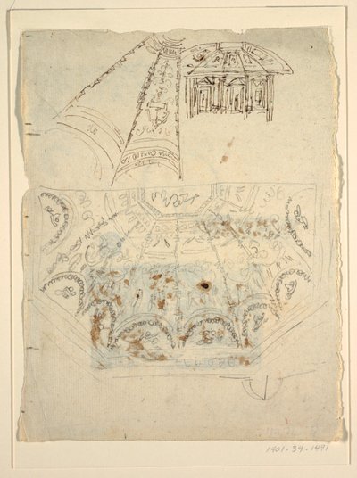 Estudo para a Sala Apollo, Palazzo Milzetti, Faenza de Felice Giani