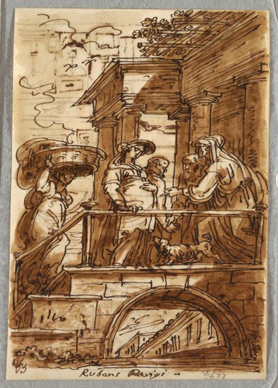 Estudo da Visitação, Depois de Peter Paul Rubens de Felice Giani