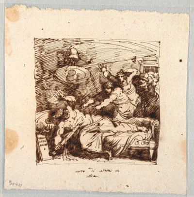 Suicídio de Marcus Porcius Cato de Felice Giani