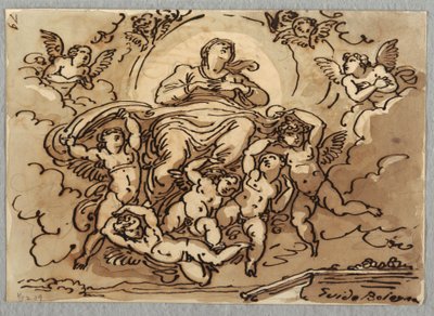 A Anunciação da Virgem, Depois de Guido Reni de Felice Giani