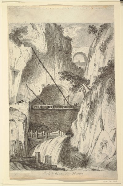 A ravina de Bellano, perto do Lago Como de Felice Giani