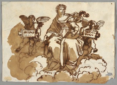 Teologia, segundo Raphael Sansio, Stanza della Segnatura, Vaticano de Felice Giani