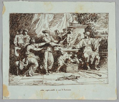 Ulisses descobre Aquiles em Skyros de Felice Giani