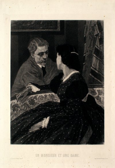 Um cavalheiro e uma dama de Félicien Rops