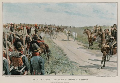 Chegada de Napoleão entre os bávaros e saxões de Felicien baron de Myrbach-Rheinfeld