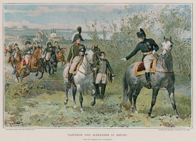 Napoleão e Alexandre em Erfurt de Felicien baron de Myrbach-Rheinfeld