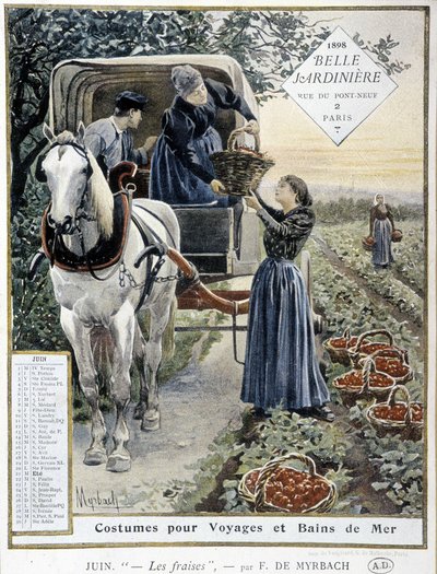 Strawberry Picking - por Myrbach, Calendário 