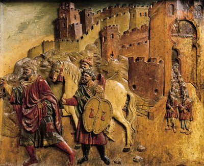 O último rei muçulmano Boadbil deixa Granada em 1492 depois de entregar as chaves da cidade de Felipe Bigarny or Vigarny