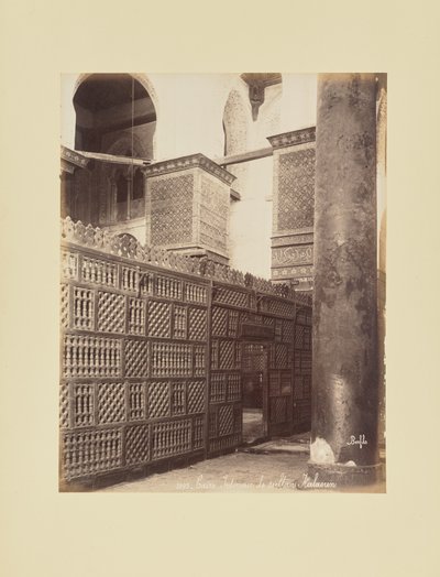 Cairo - Interior da mesquita do sultão Qalawun de Félix Bonfils