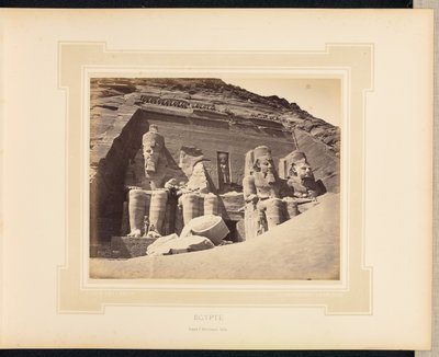 Egito: templo de Abu Simbel, Núbia de Félix Bonfils