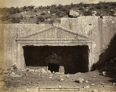 Entrada no túmulo dos judeus, em Jerusalém de Félix Bonfils