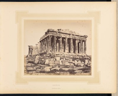 Grécia: O Partenon, em Atenas de Félix Bonfils