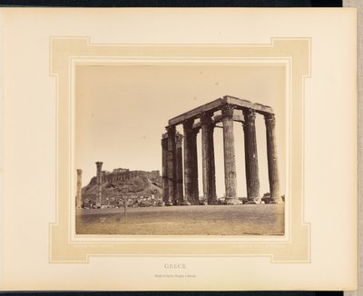 Grécia: Templo de Júpiter Olímpico em Atenas de Félix Bonfils